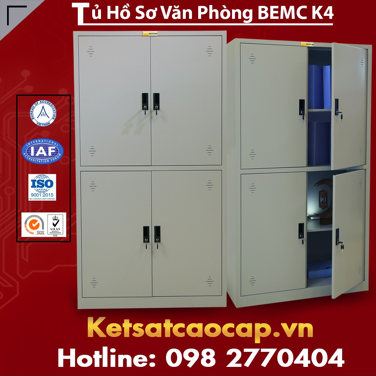 hình ảnh sản phẩm Tủ Hồ Sơ Lắp Ghép BEMC K4 Tiện Dụng, Dễ Dàng, Thuận Tiện